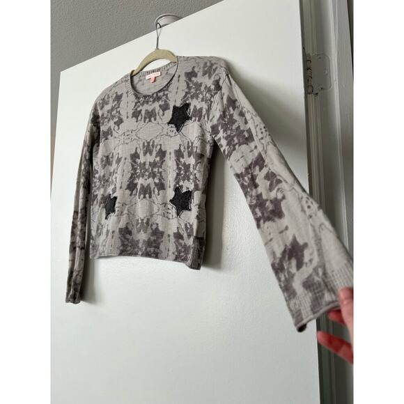 Lisa Todd Grey Black Cotton Pop Star Sweater Sz XS - Picture 4 of 8